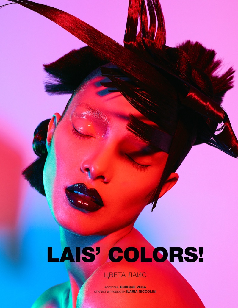 Lais Ribeiro Poses in Bold Beauty Looks for Numero Russia