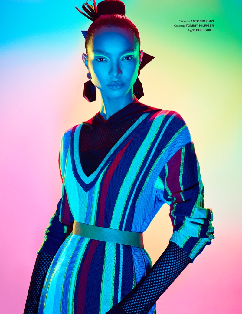 Lais Ribeiro Poses in Bold Beauty Looks for Numero Russia
