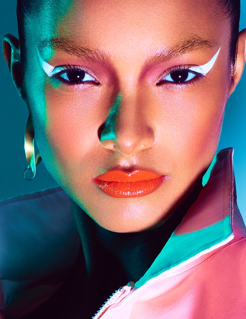 Lais Ribeiro Poses in Bold Beauty Looks for Numero Russia