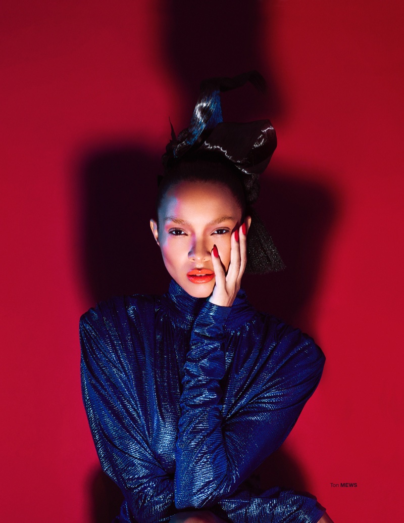 Lais Ribeiro Poses in Bold Beauty Looks for Numero Russia