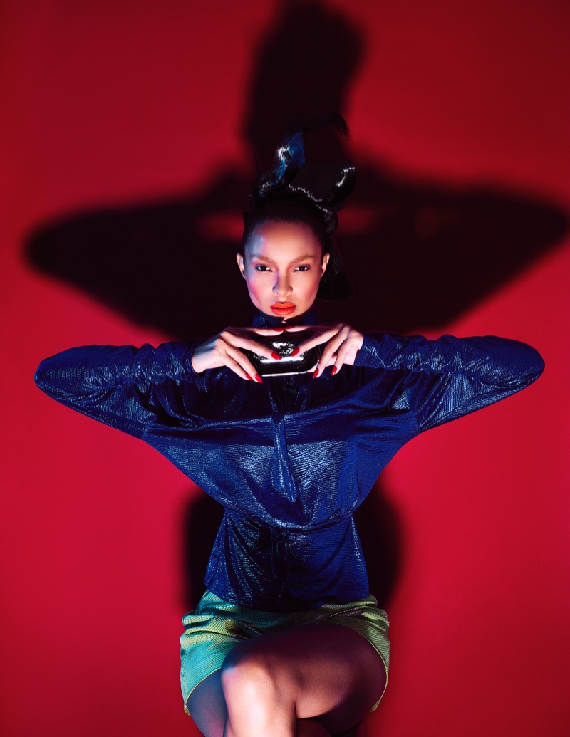 Lais Ribeiro Poses in Bold Beauty Looks for Numero Russia
