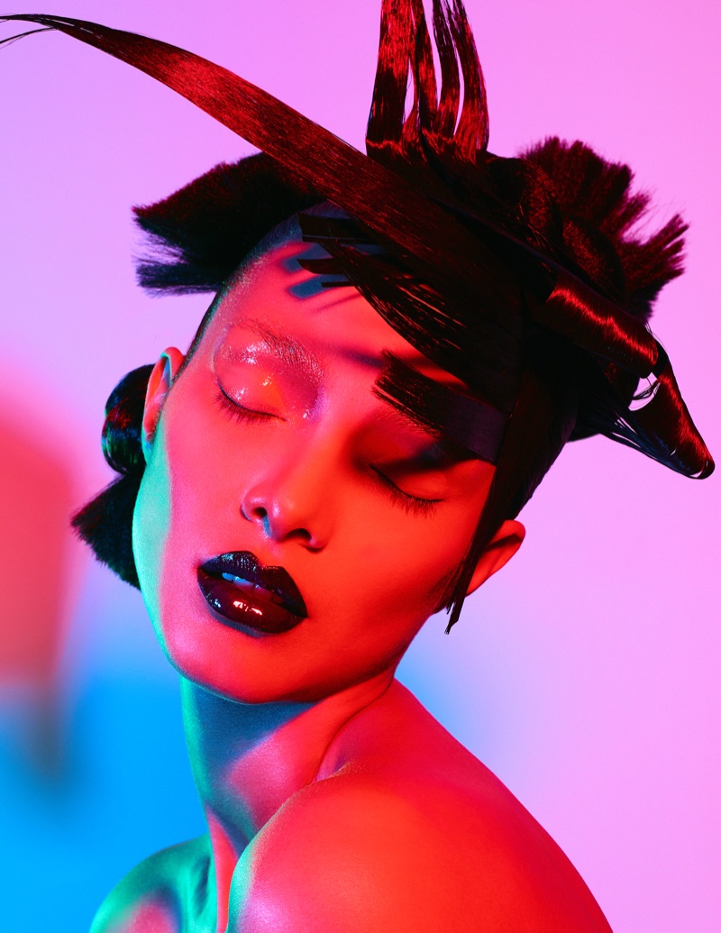 Lais Ribeiro Poses in Bold Beauty Looks for Numero Russia
