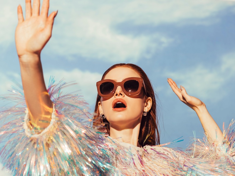 Riverdale star Madelaine Petsch models Prive Reveaux sunglasses