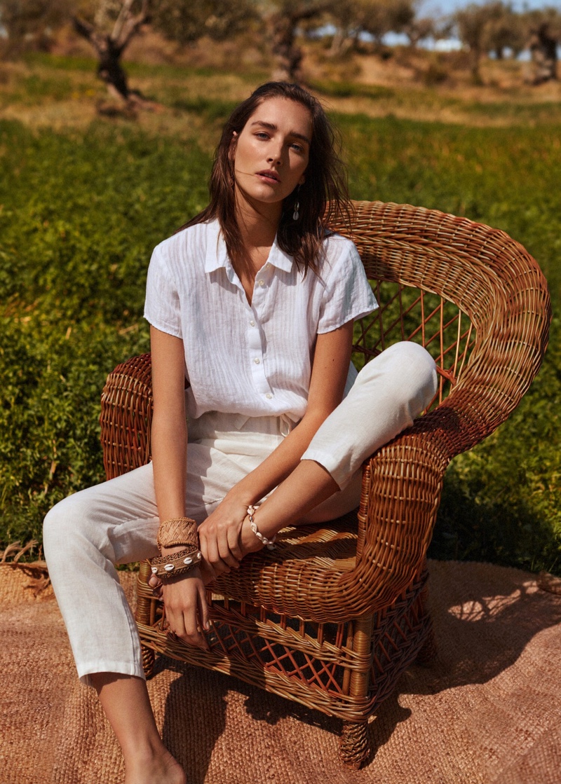 Josephine le Tutour stars in Mango Summer Romance 2019 lookbook