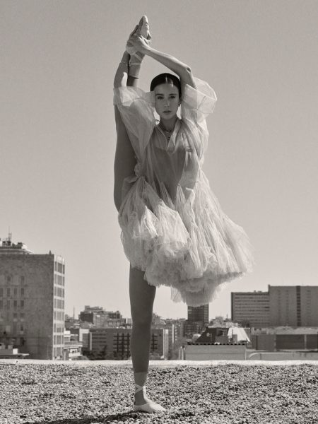 'Elite' Star Maria Pedraza Wears Ballet Styles for TELVA Magazine Maria Pedraza poses in ballet inspired Dior look with Bulgari jewelry