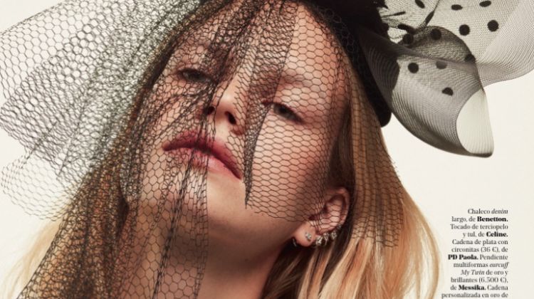 Nadine Leopold Wears Glam Headwear for Yo Dona