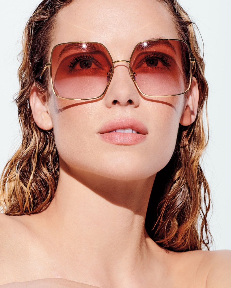 Celine Square Gradient Metal Sunglasses $460