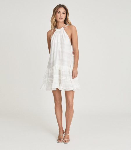 Get Your Summer Escape With REISS' Holiday Styles Reiss Gabriella Linen Blend Mini Dress $370