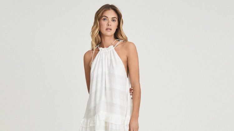 Reiss Gabriella Linen Blend Mini Dress $370