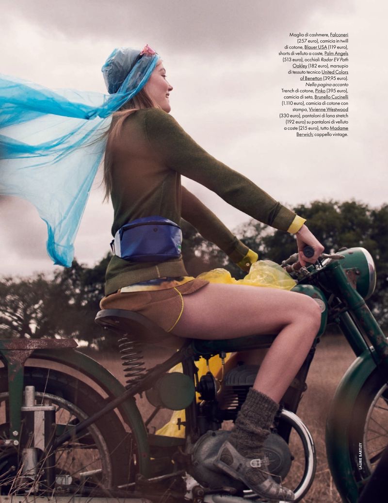 Roos Abels Goes Glamping in Outdoor Looks for ELLE Italy