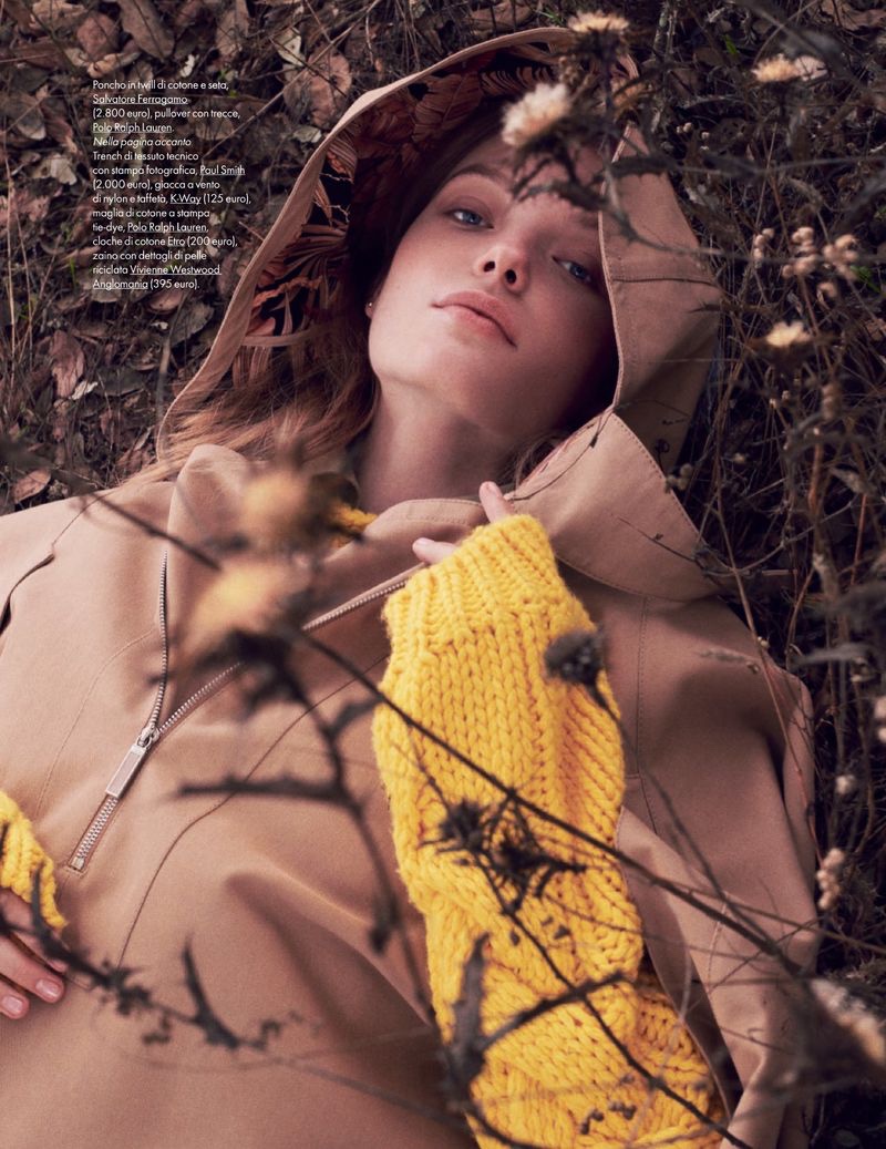 Roos Abels Goes Glamping in Outdoor Looks for ELLE Italy