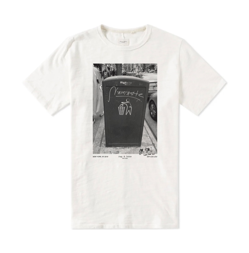 Limited edition Rag & bone white tee designed by Say Lou Lou