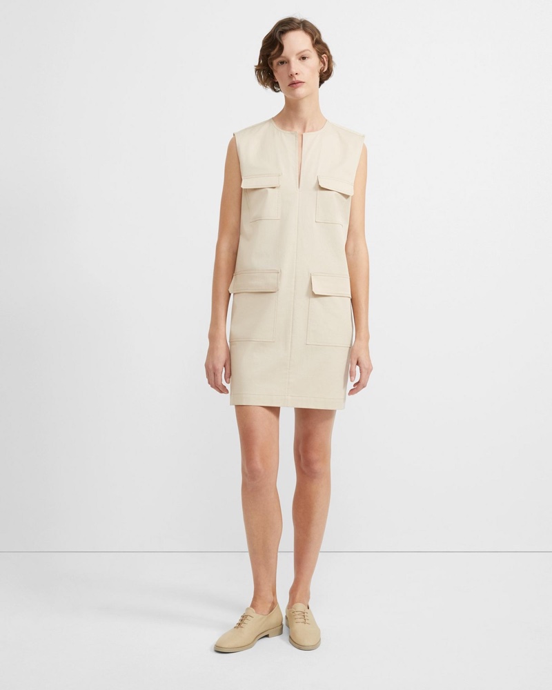 Theory Stretch Chino Utilitarian Dress $365