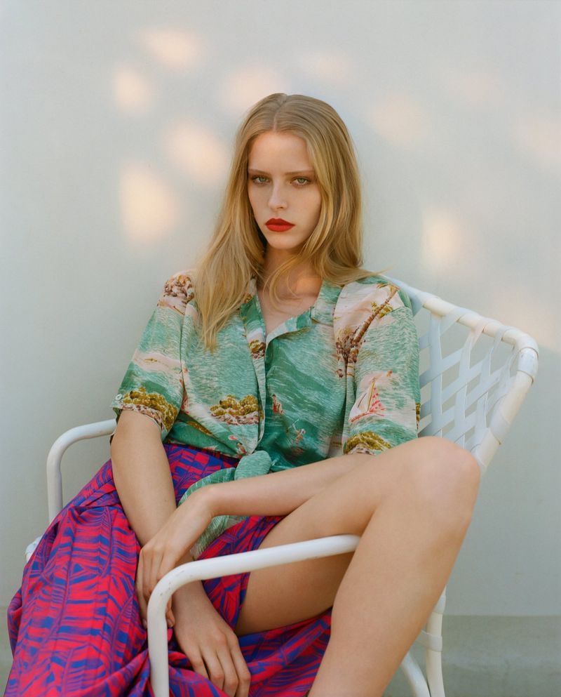 Abby Champion models tropical prints in Topshop spring-summer 2019 campaign