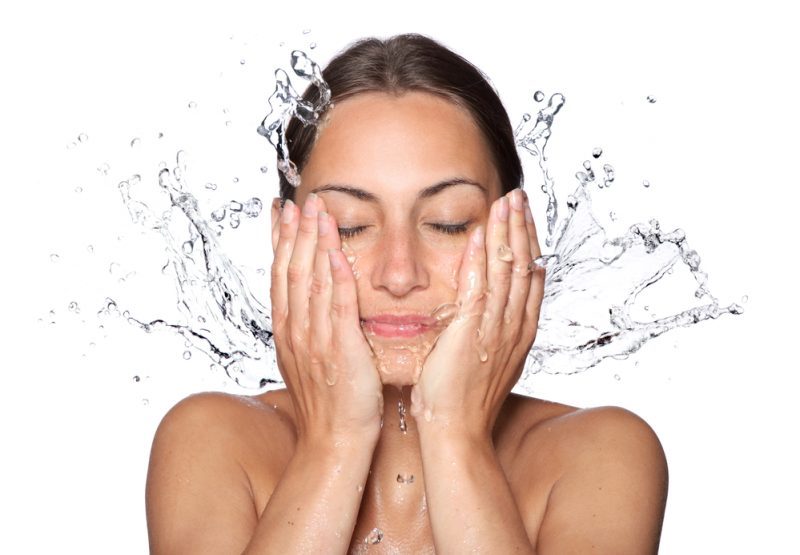 Woman Washing Face