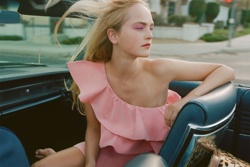 Jean Campbell wears Zara limited edition asymmetric ruffle dress