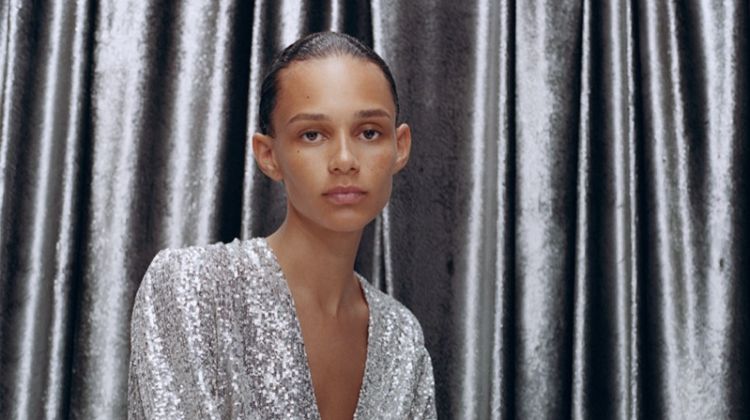 Binx Walton Poses in Zara’s Sparkling Limited Edition Dresses