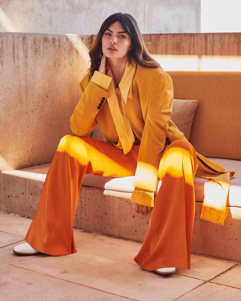 Alyssa Miller Wears Rust-Tone Styles for How to Spend It Magazine