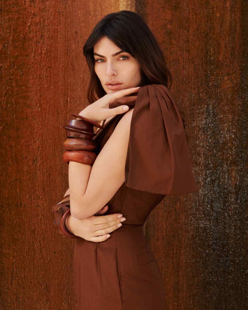 Alyssa Miller Wears Rust-Tone Styles for How to Spend It Magazine