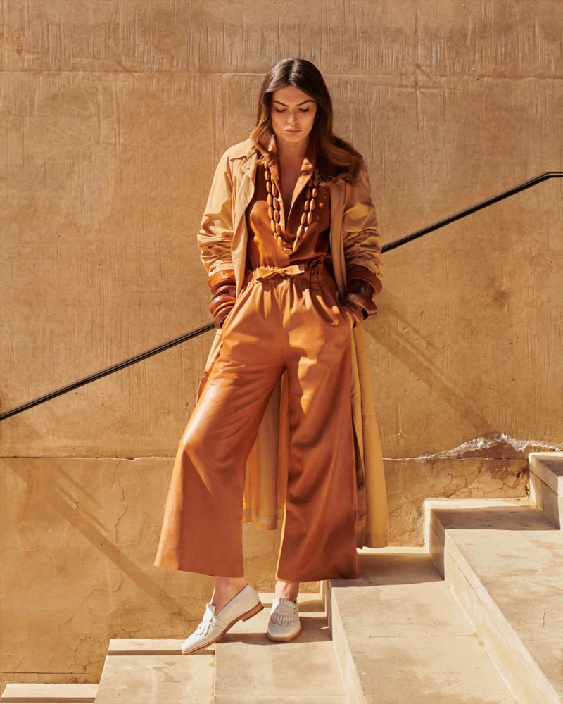 Alyssa Miller Wears Rust-Tone Styles for How to Spend It Magazine