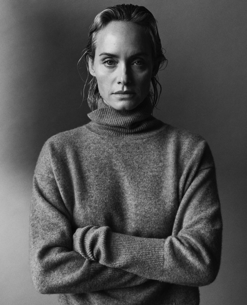 Amber Valletta Models Luxe Knitwear for Sunday Times Style