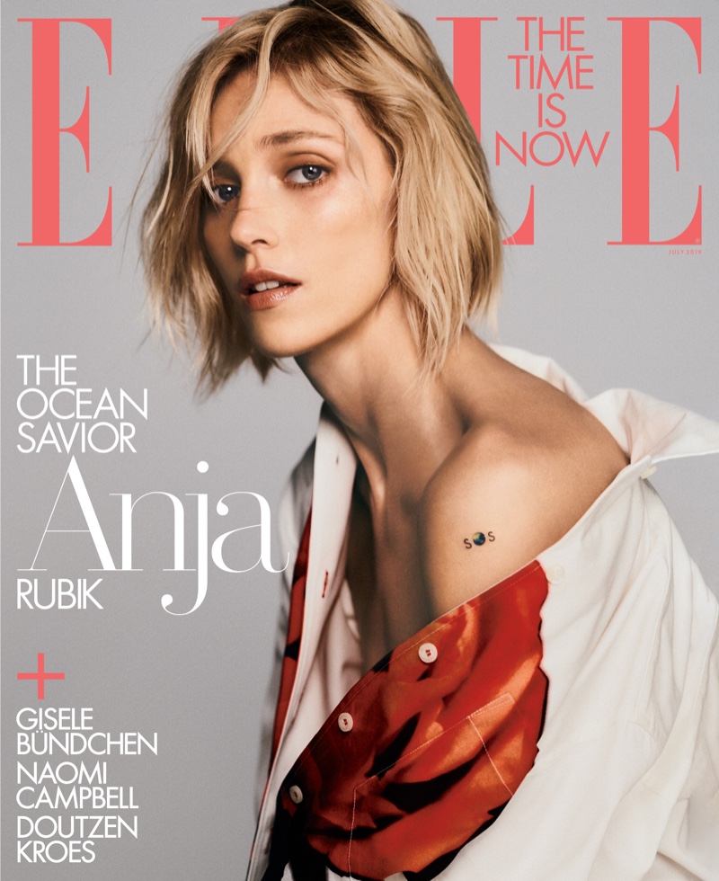 Anja Rubik on ELLE US July 2019 Cover