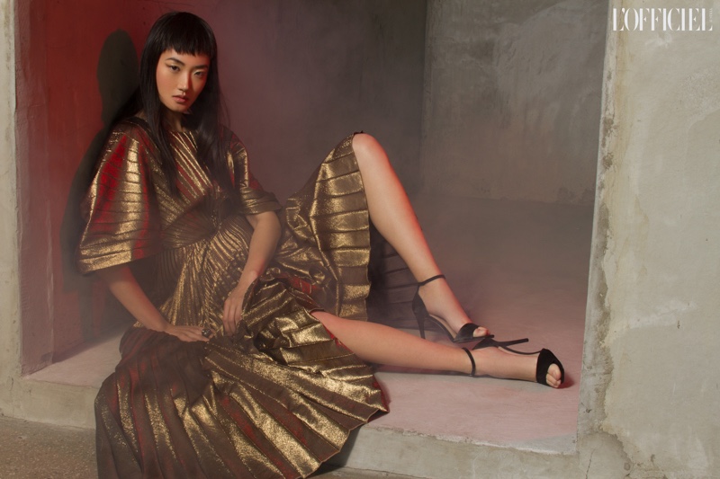 Ash Foo Turns Up the Shine Factor for L'Officiel Austria