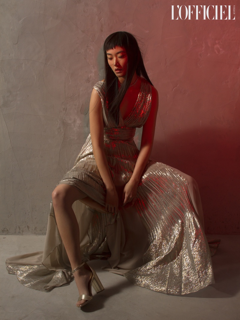 Ash Foo Turns Up the Shine Factor for L'Officiel Austria