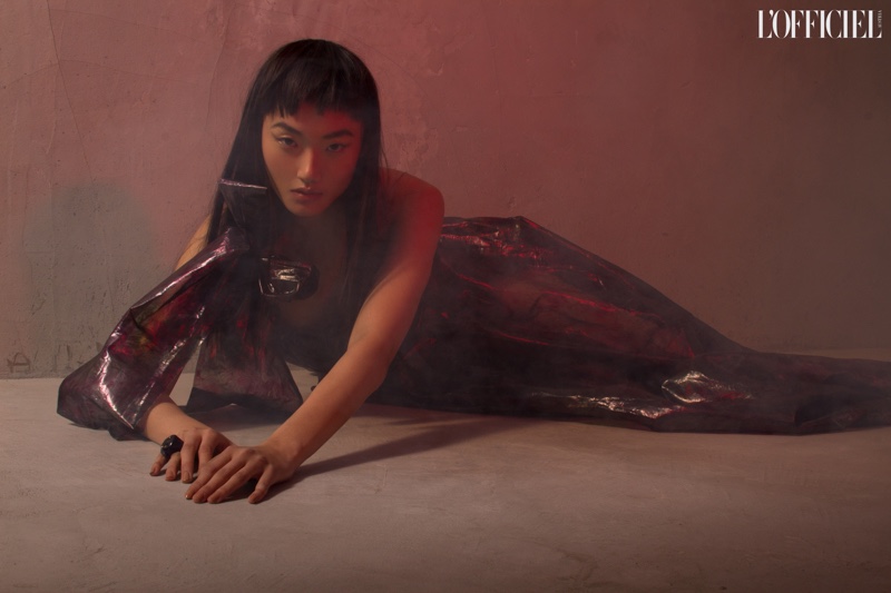 Ash Foo Turns Up the Shine Factor for L'Officiel Austria