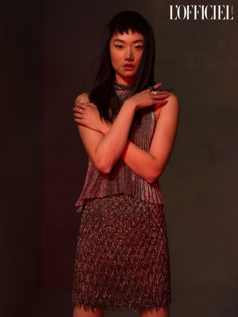 Ash Foo Turns Up the Shine Factor for L'Officiel Austria