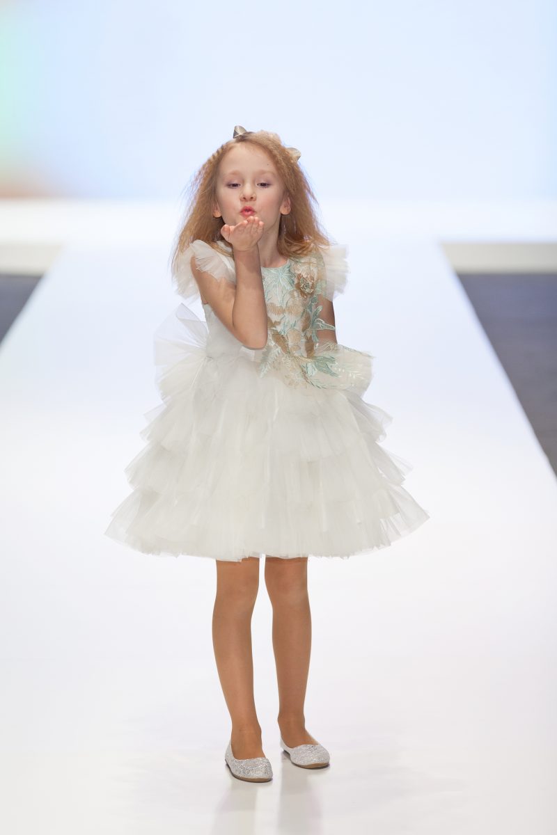 Child Ruffled Dress Runway