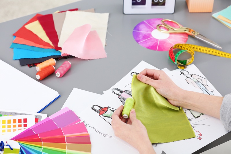 Designer Fabric Swatches Illustration