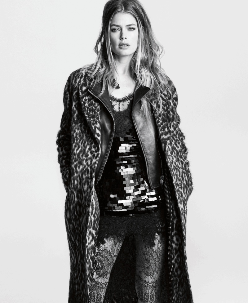 Doutzen Kroes layers up in Ermanno Scervino fall-winter 2019 campaign
