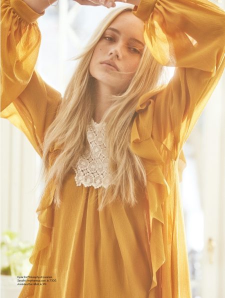 Emma Ellingsen Models Boho Chic Looks for ELLE Norway Emma Ellingsen Models Boho Chic Looks for ELLE Norway