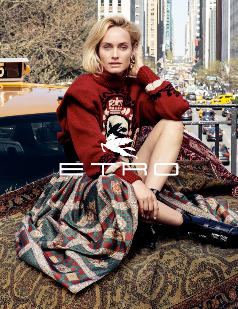 Amber Valletta stars in Etro fall-winter 2019 campaign