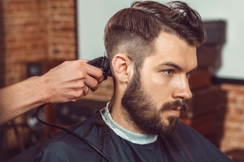 Faded Hairstyle Man Barber Shop