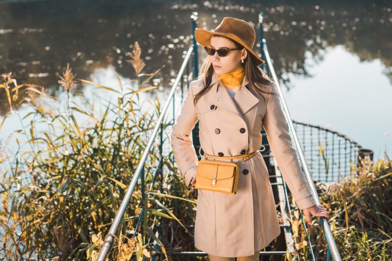 Fall Style Model Trench and Hat