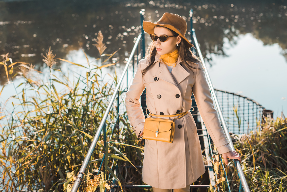 Fall Style Model Trench and Hat