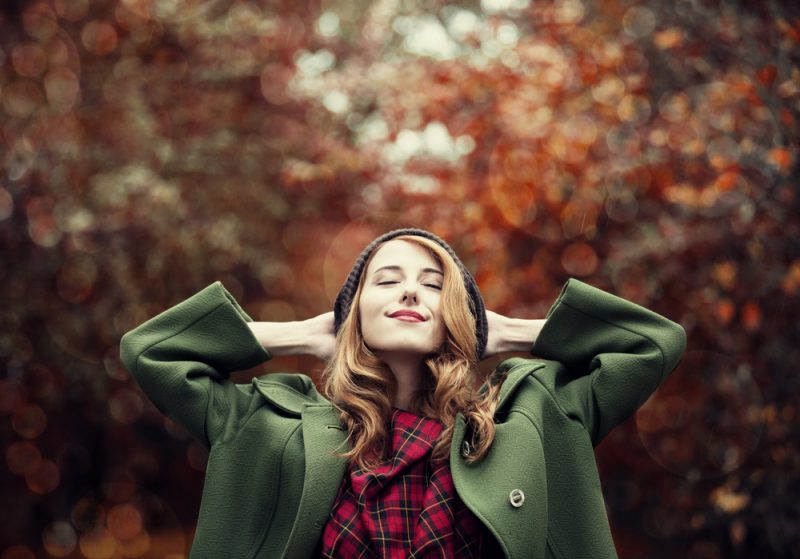 Fall Style Model with Red Hair