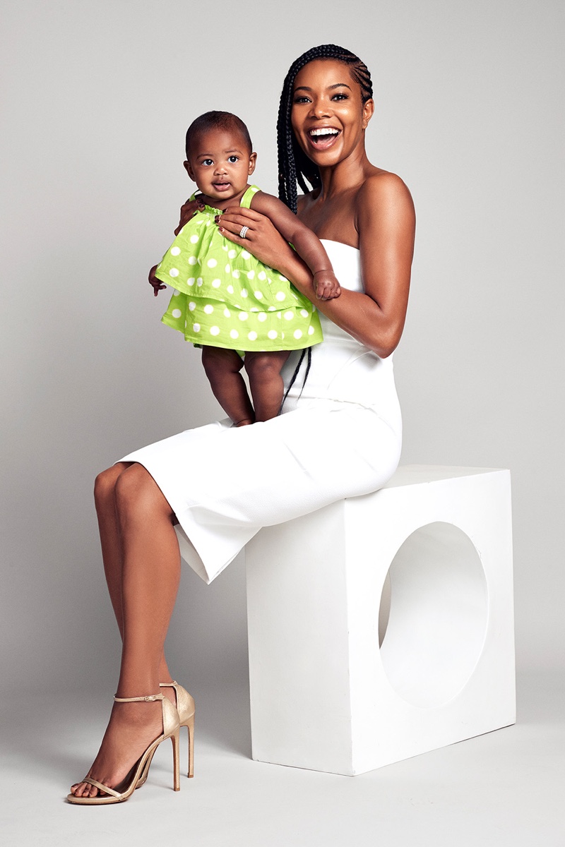 All smiles, Gabrielle Union models alongside daughter Kaavia for New York & Company