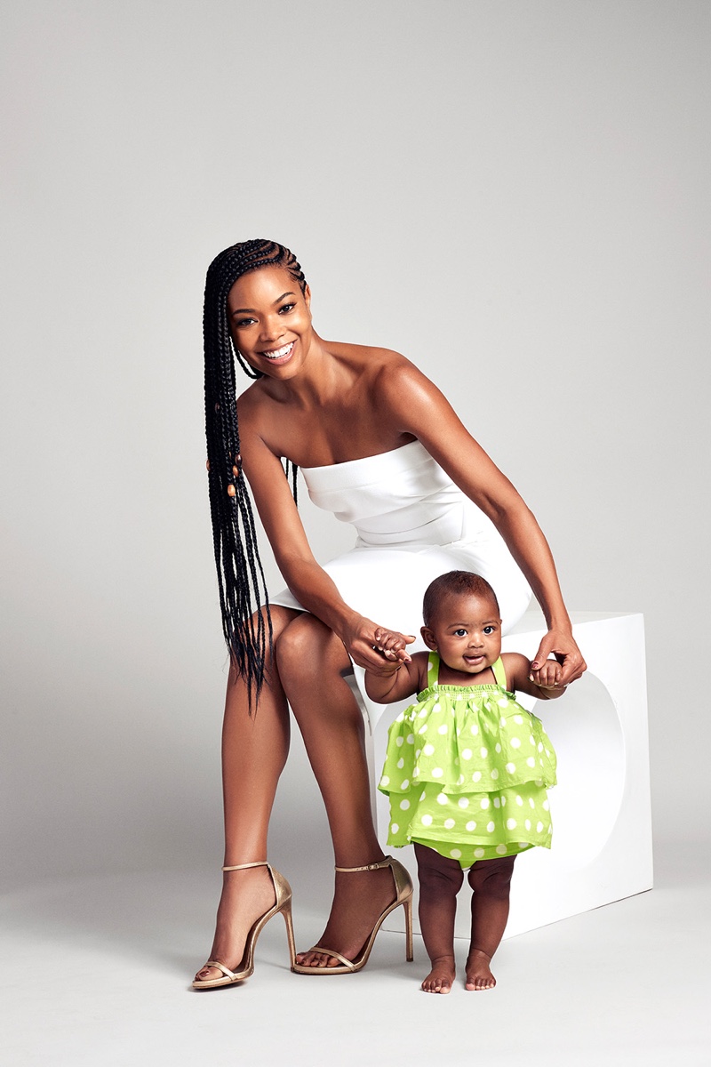 Gabrielle Union looks gorgeous in white alongside daughter Kaavia for New York & Company