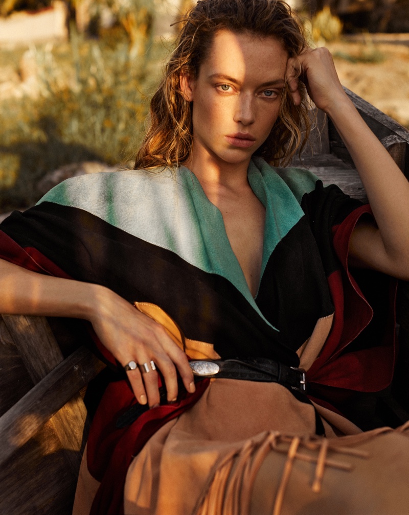 Hannah Ferguson Models Cowgirl Fashion for Vogue Mexico