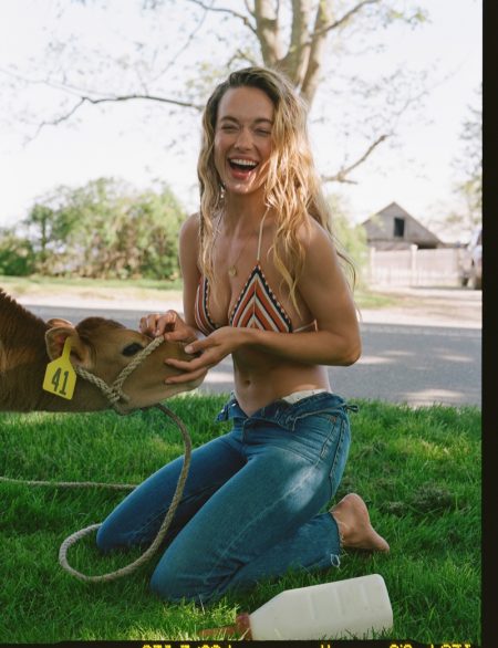 Hannah Ferguson Hits the Road in Solid & Striped x RE/Done Swim