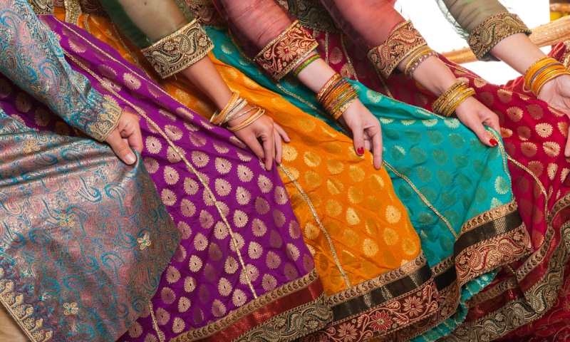 Indian Fabric Dancers Bollywood