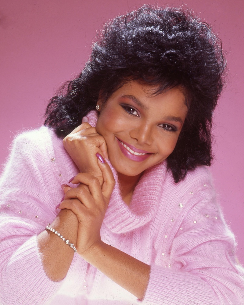 Janet Jackson 1980s Metallic Pink Lipstick Beauty