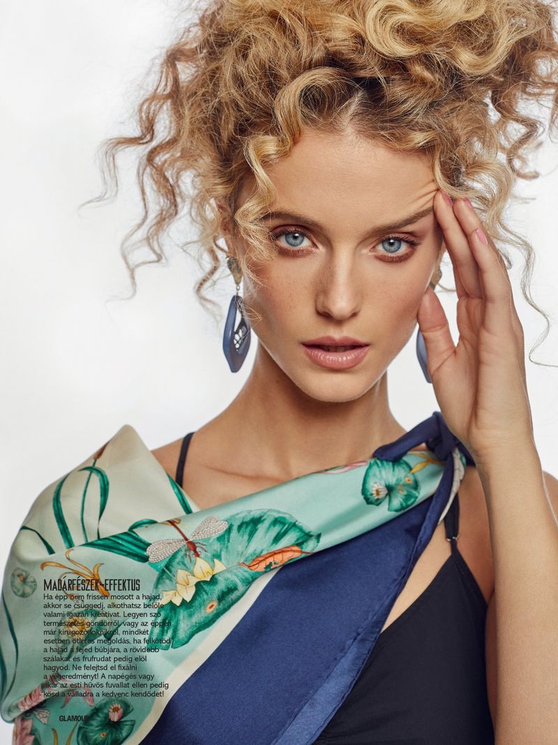 Kate Bock Glamour Hungary Scarf Fashion Editorial