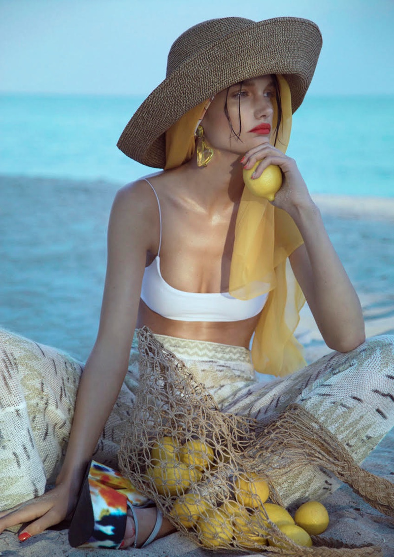 Kinga Trojan Hits the Beach in Cool Swimwear for InStyle Germany