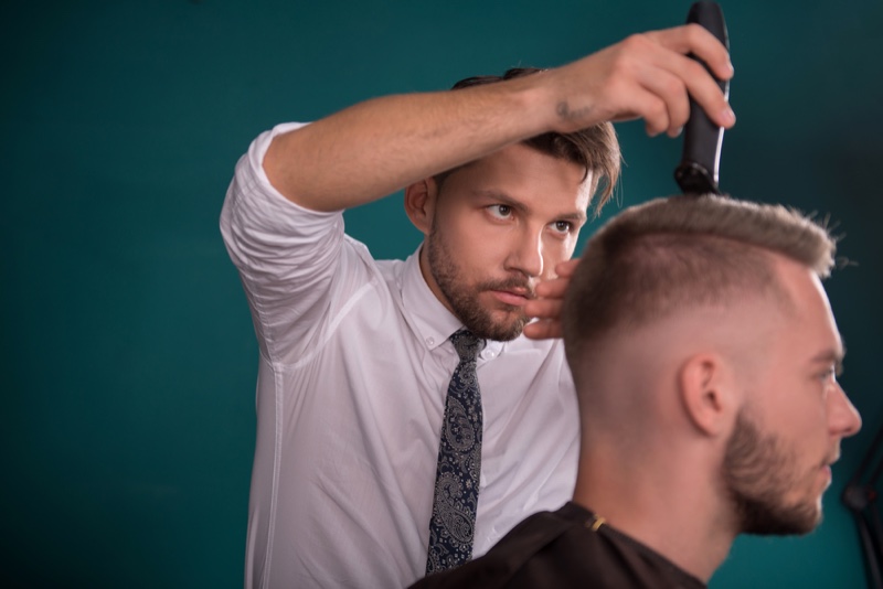 Man Hairdressing Crew Cut