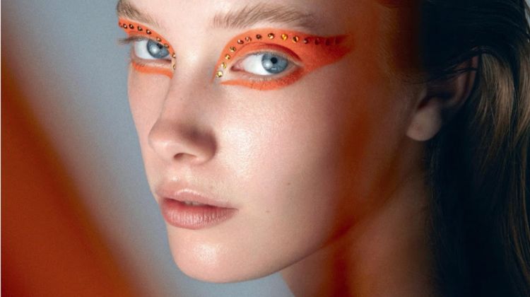 Mildred Gustafsson Models Bold Beauty Looks for Vogue Turkey