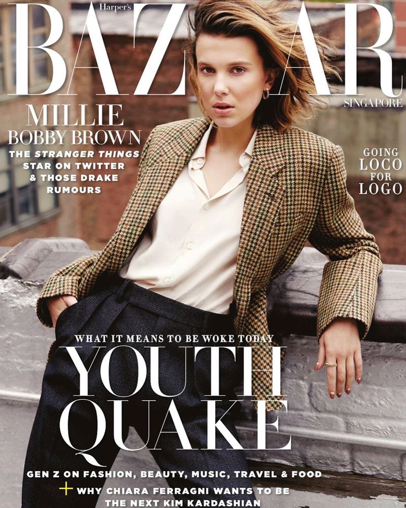 Millie Bobby Brown on Harper's Bazaar Singapore June 2019 Cover